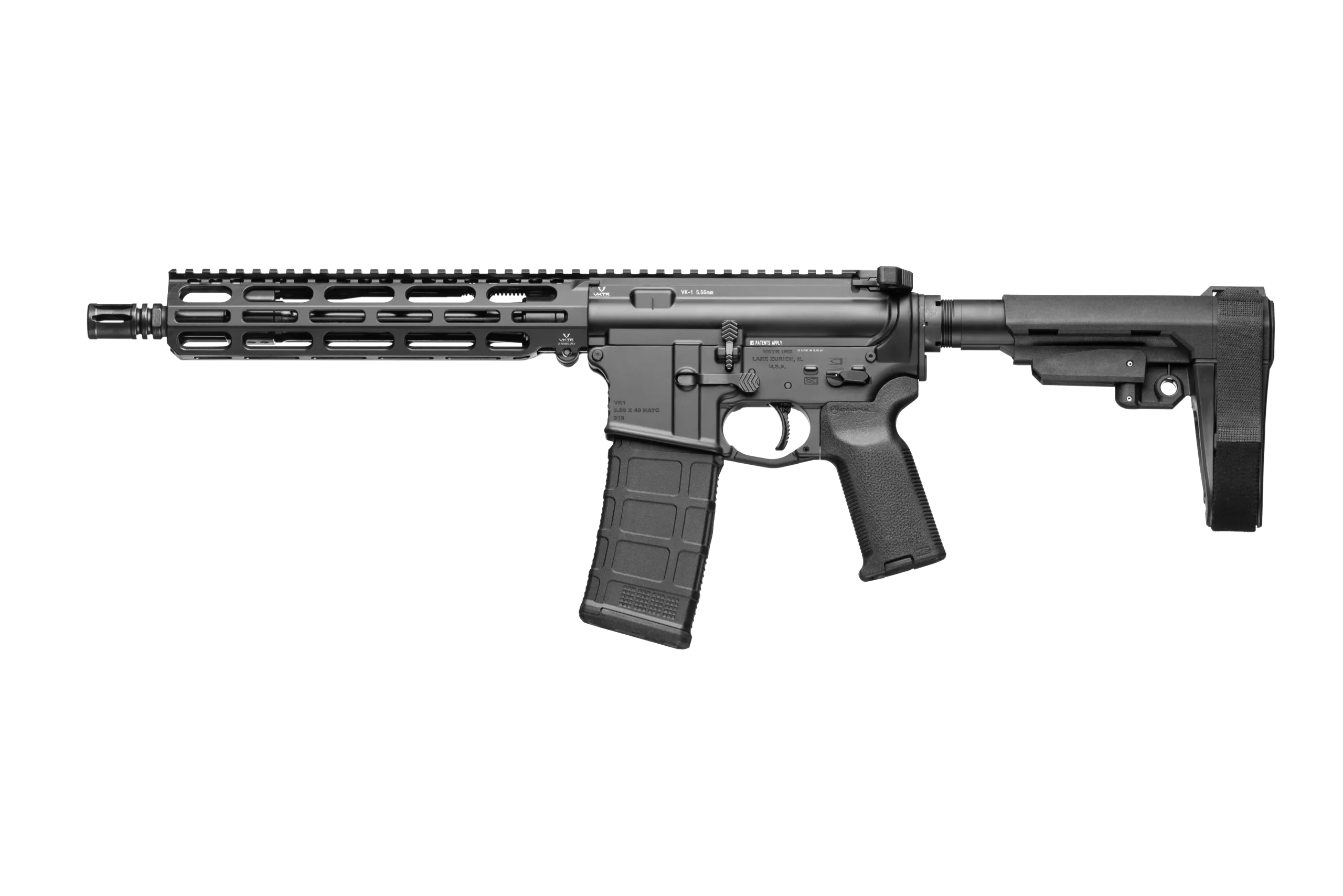 VK-1P – 10.5″ AR15 5.56mm Pistol with SBA3 Brace - Image 2